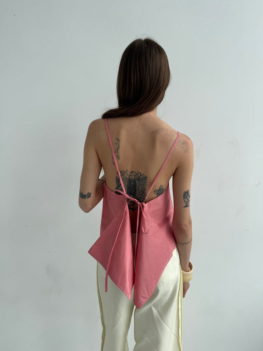 Silk Top Ailes pink