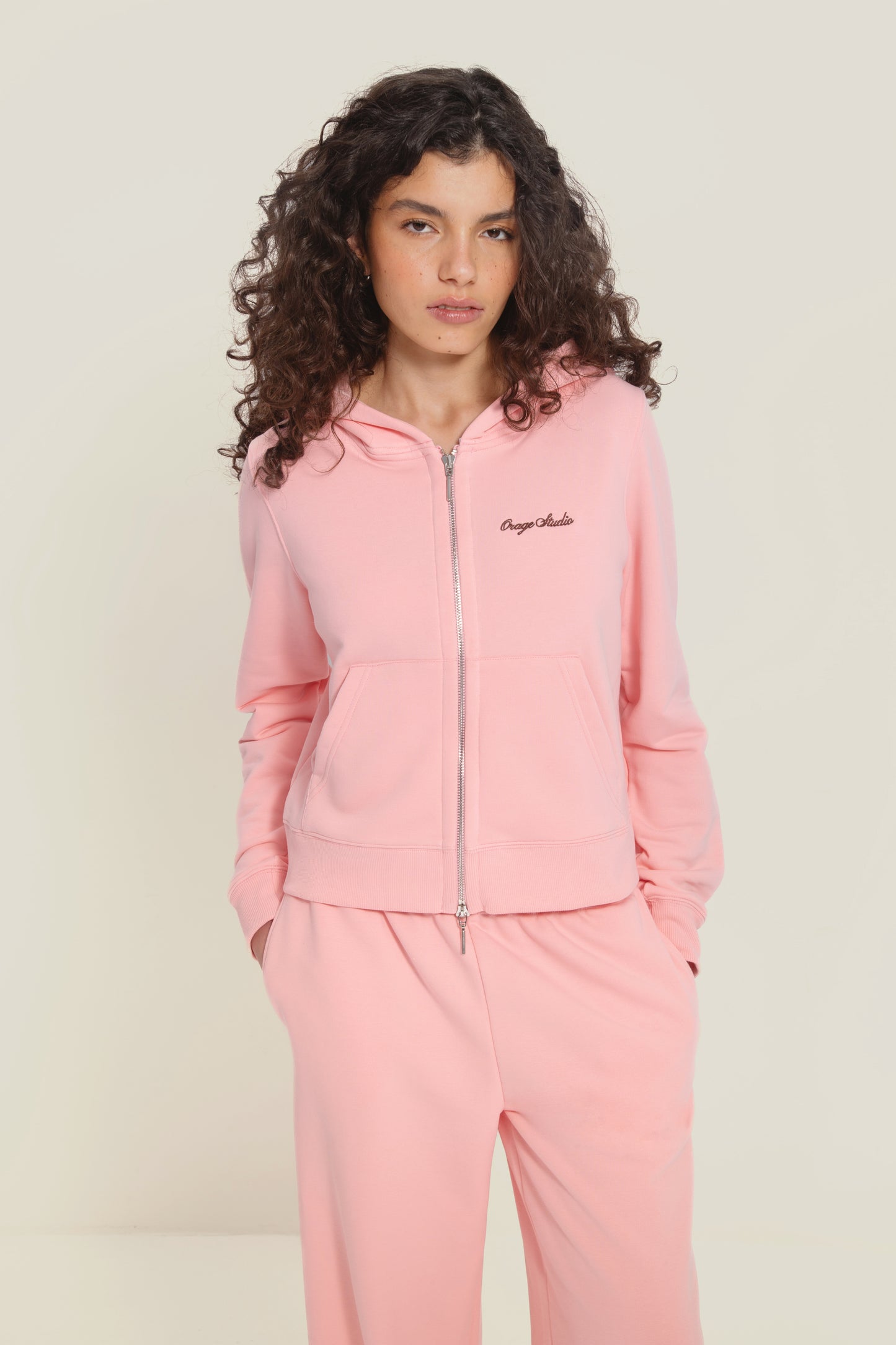 Bluza Zipped Hoodie Pink